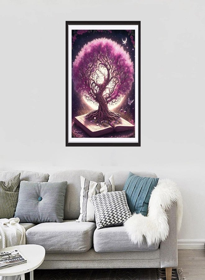 PNIKEL طقم الرسم الماسي من PNIKEL، لوحة شجرة الحياة البيضاء مقاس 12 × 16 بوصة، مناسبة جدًا للاستخدام المنزلي الترفيهي وتزيين الجدران، هدية للأطفال والكبار (PI-1599) - Image 2